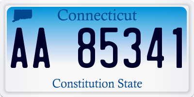 CT license plate AA85341