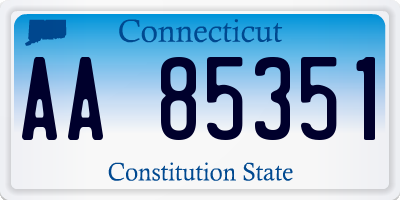 CT license plate AA85351