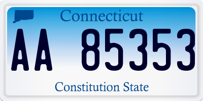 CT license plate AA85353