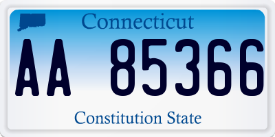 CT license plate AA85366
