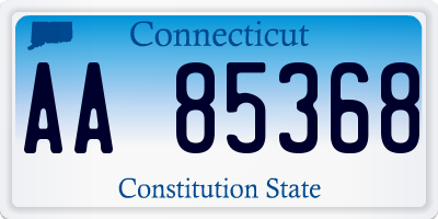 CT license plate AA85368