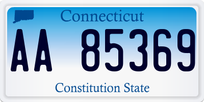 CT license plate AA85369