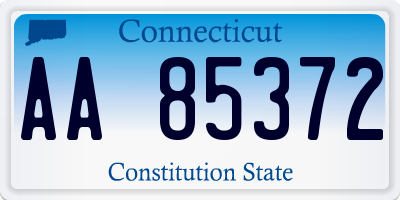 CT license plate AA85372