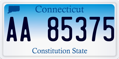 CT license plate AA85375