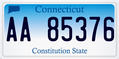 CT license plate AA85376