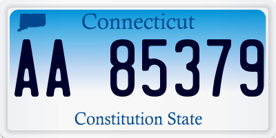 CT license plate AA85379