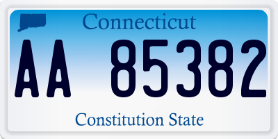 CT license plate AA85382