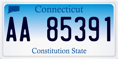 CT license plate AA85391