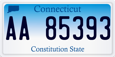 CT license plate AA85393