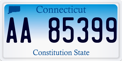 CT license plate AA85399