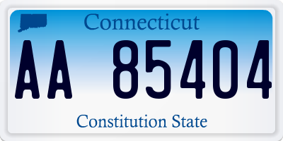 CT license plate AA85404
