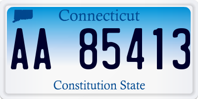 CT license plate AA85413