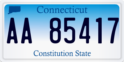 CT license plate AA85417