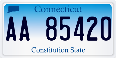 CT license plate AA85420