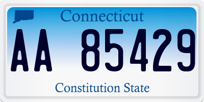 CT license plate AA85429