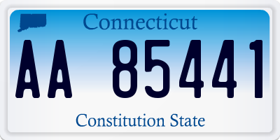 CT license plate AA85441