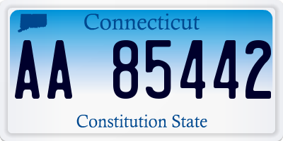 CT license plate AA85442