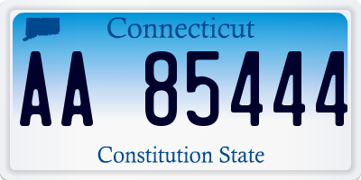 CT license plate AA85444