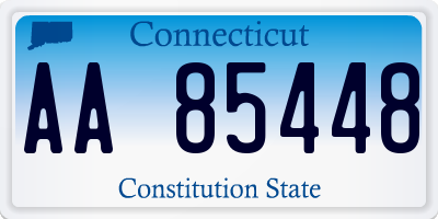 CT license plate AA85448