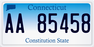 CT license plate AA85458