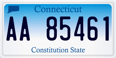 CT license plate AA85461