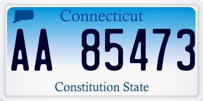 CT license plate AA85473