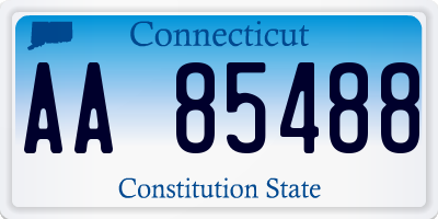 CT license plate AA85488