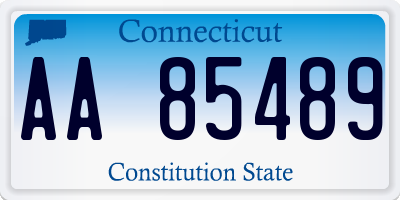 CT license plate AA85489