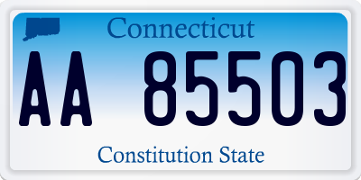 CT license plate AA85503