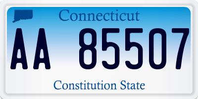 CT license plate AA85507