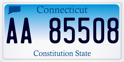 CT license plate AA85508