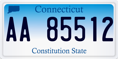 CT license plate AA85512