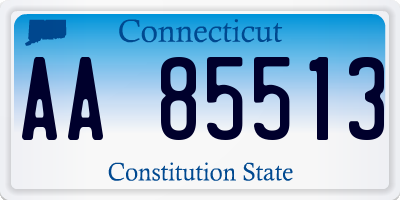 CT license plate AA85513