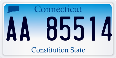 CT license plate AA85514