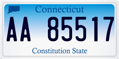 CT license plate AA85517