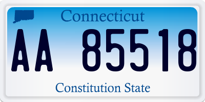 CT license plate AA85518