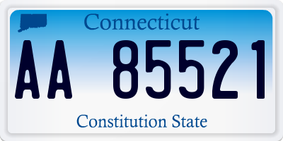 CT license plate AA85521