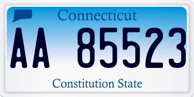 CT license plate AA85523