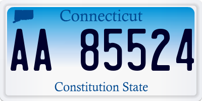 CT license plate AA85524