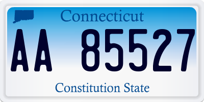 CT license plate AA85527