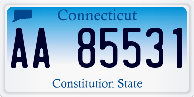 CT license plate AA85531