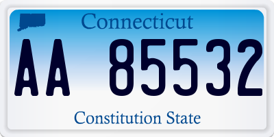 CT license plate AA85532