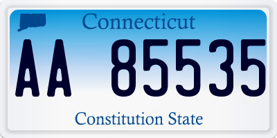 CT license plate AA85535