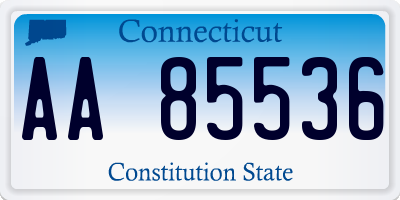 CT license plate AA85536