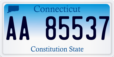 CT license plate AA85537