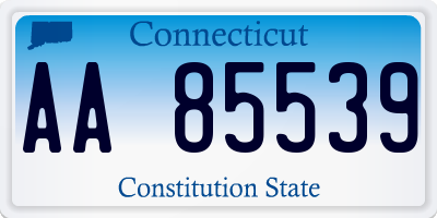 CT license plate AA85539