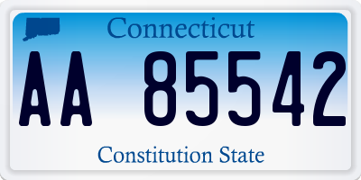 CT license plate AA85542