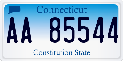 CT license plate AA85544