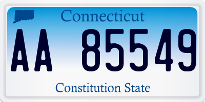 CT license plate AA85549