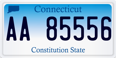 CT license plate AA85556